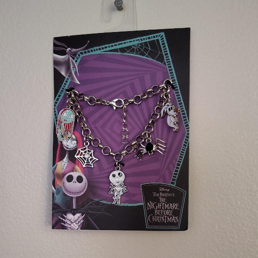 Disney Silver and Black Nightmare Before Christmas Bracelet